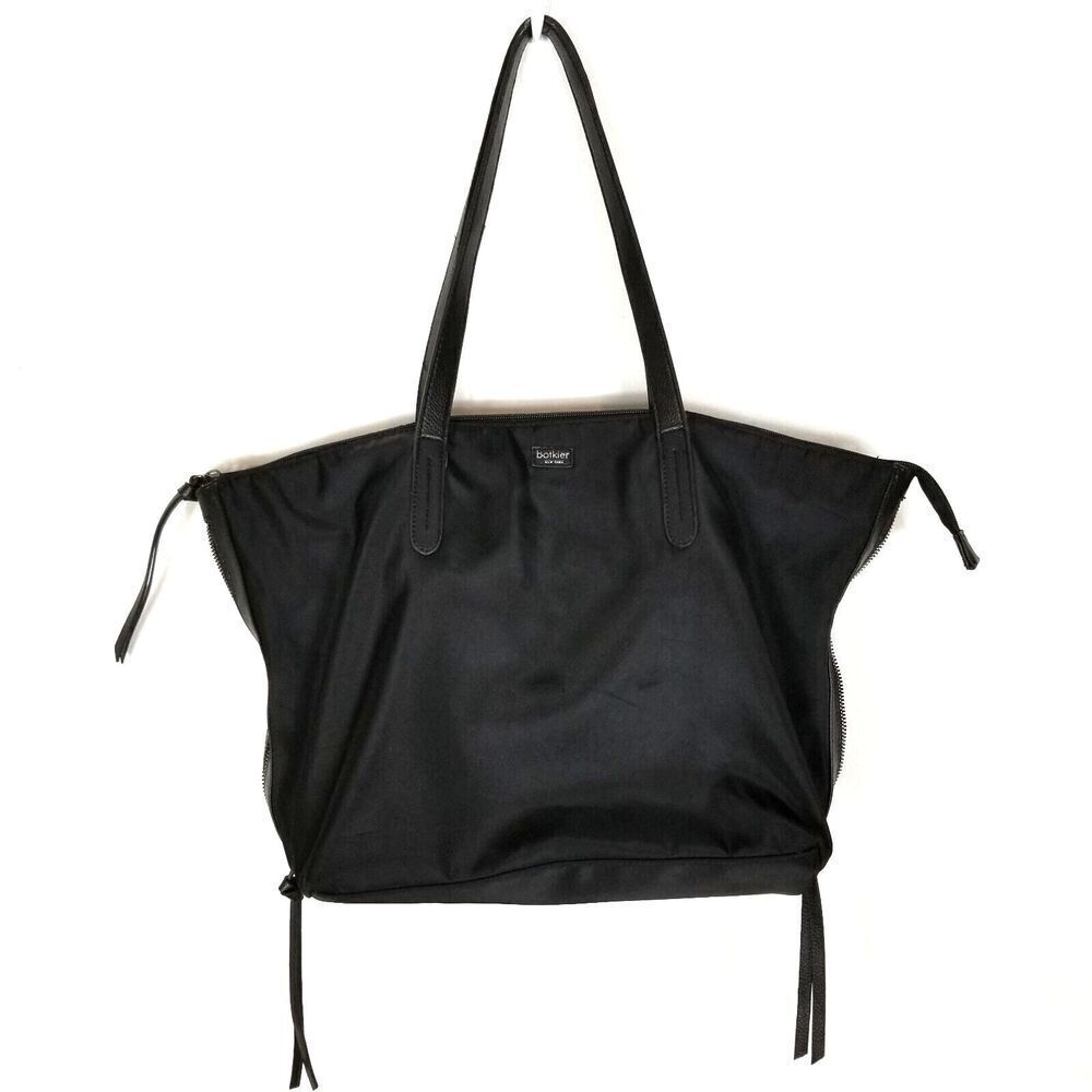 Botkier New York Bond Tote Bag Carry All Shoulder Handbag Nylon Oversized Black - Picture 1 of 9